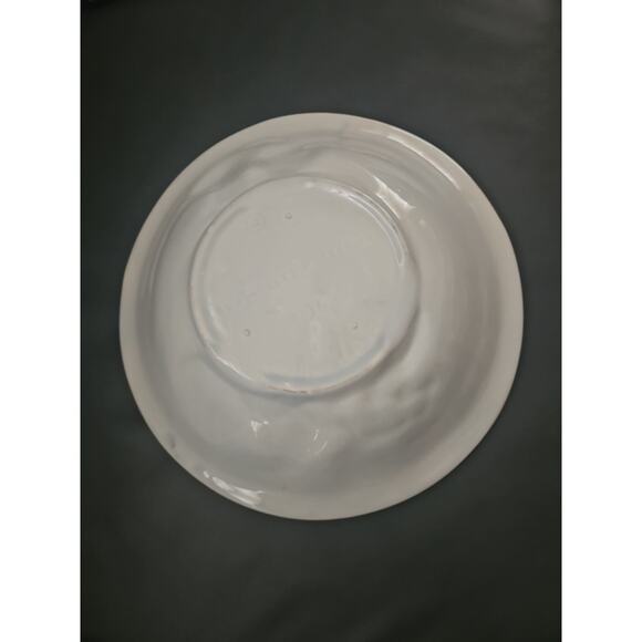 Los Angeles Potteries Embossed Fruit Bowl #36 White Green Vintage 1966 USA MCM - Picture 5 of 7